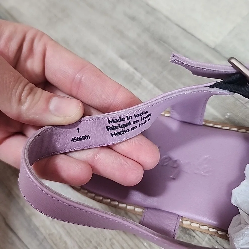 Free‎ People Womens Frankie Flats Size 7 Purple Leather Fisher NEW NWOB